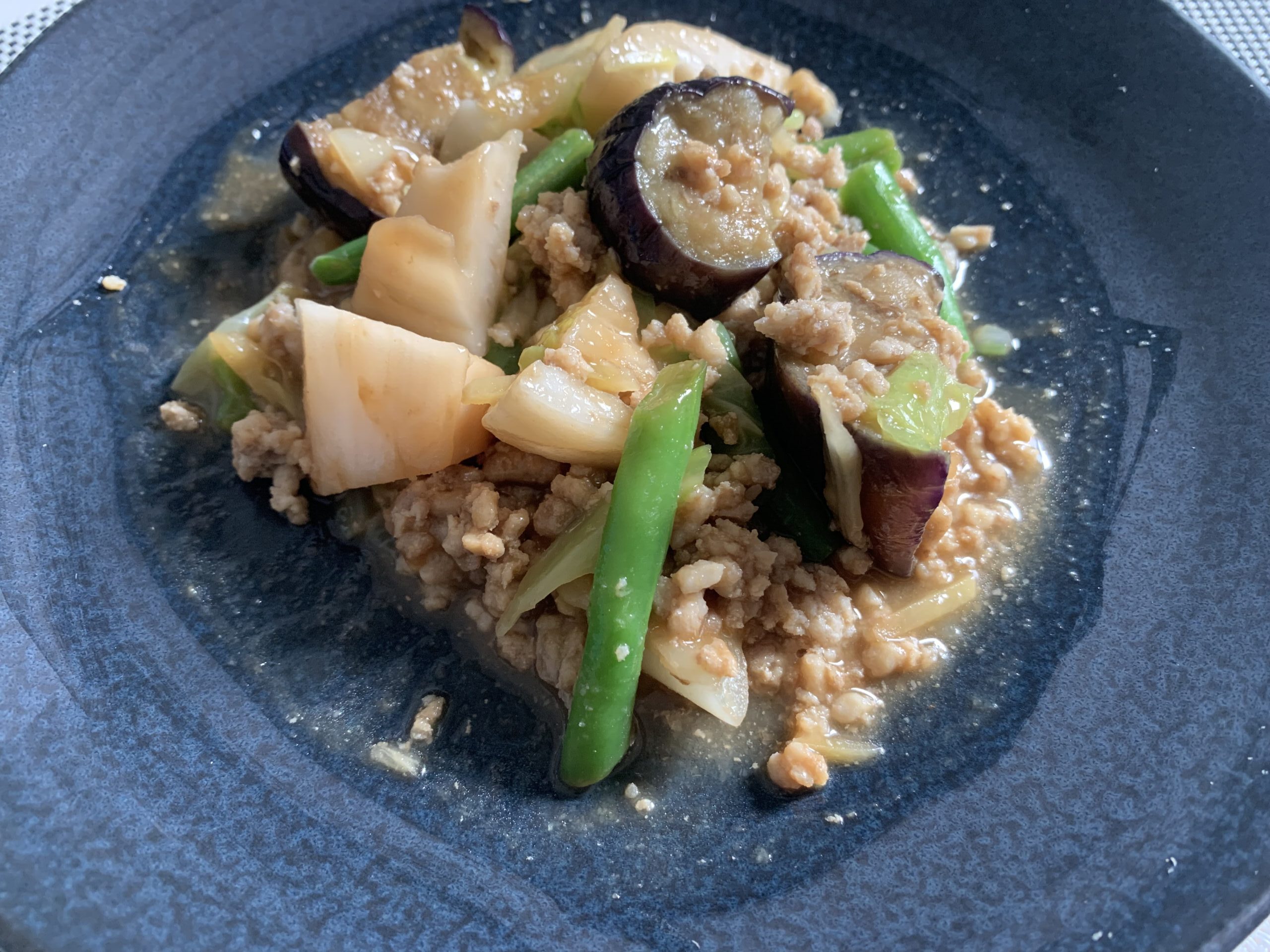 甘辛そぼろ炒め完成