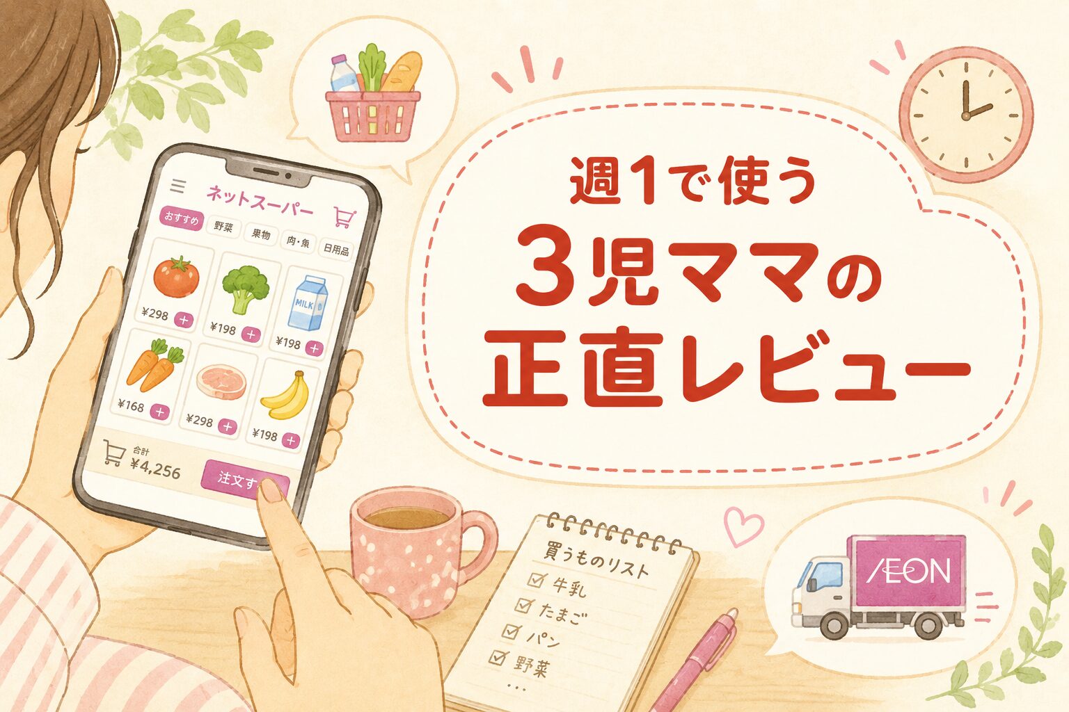 イオンネットスーパー週1利用の正直レビュー